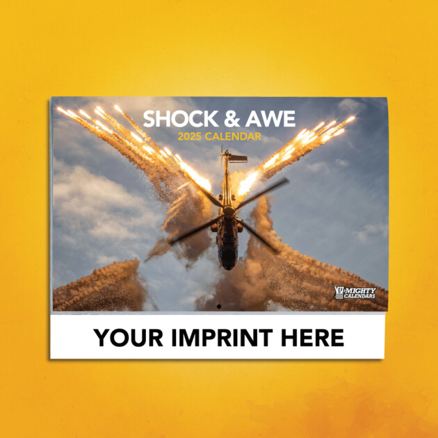 Shock & Awe Calendar Cover with Black Imprint