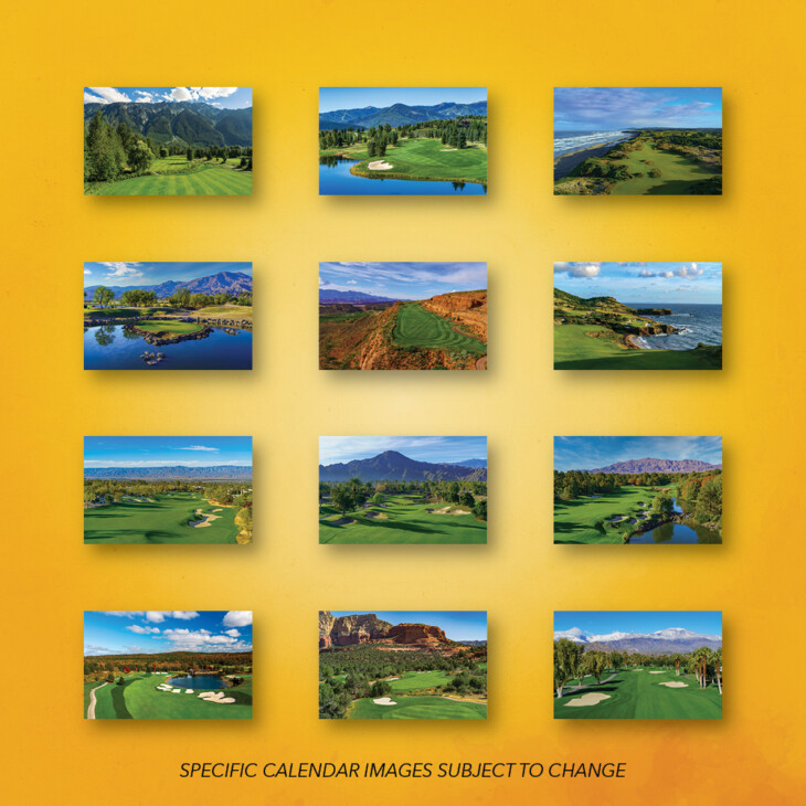 Collage of each monthly calendar image for Premier Golf