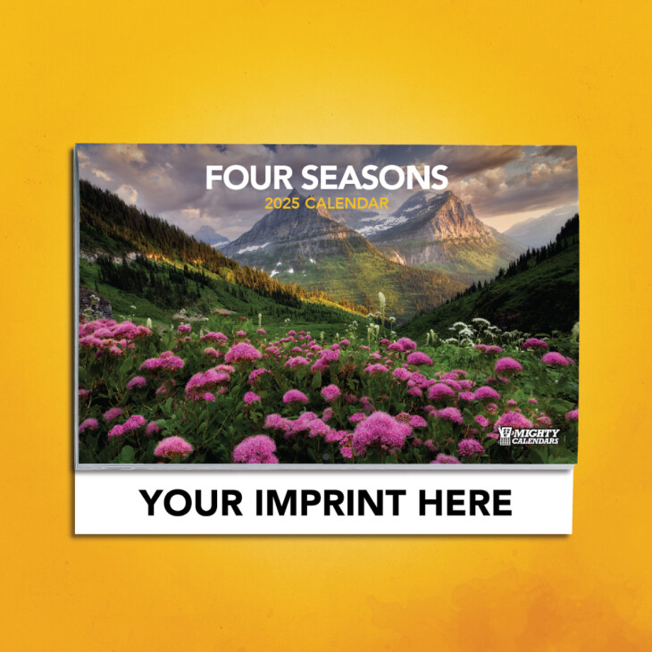 Four Seasons Calendar Cover with Black Imprint